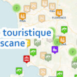 Carte des destinations principales de Toscane