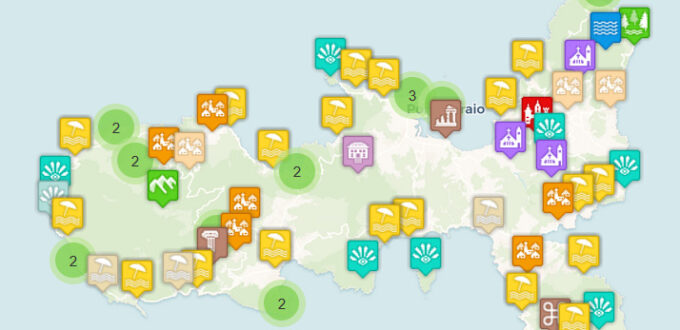 Carte interactive de l' ile d'elbe